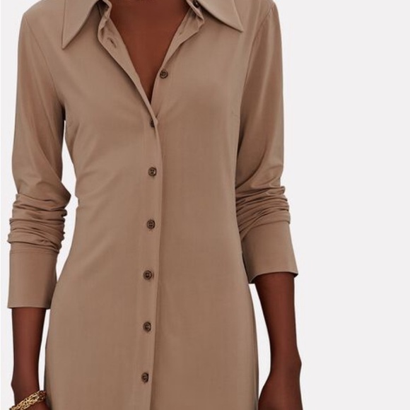 ANDAMANE
Ginevra Button-Down Mini Shirt Dress beige size M - Picture 7 of 9